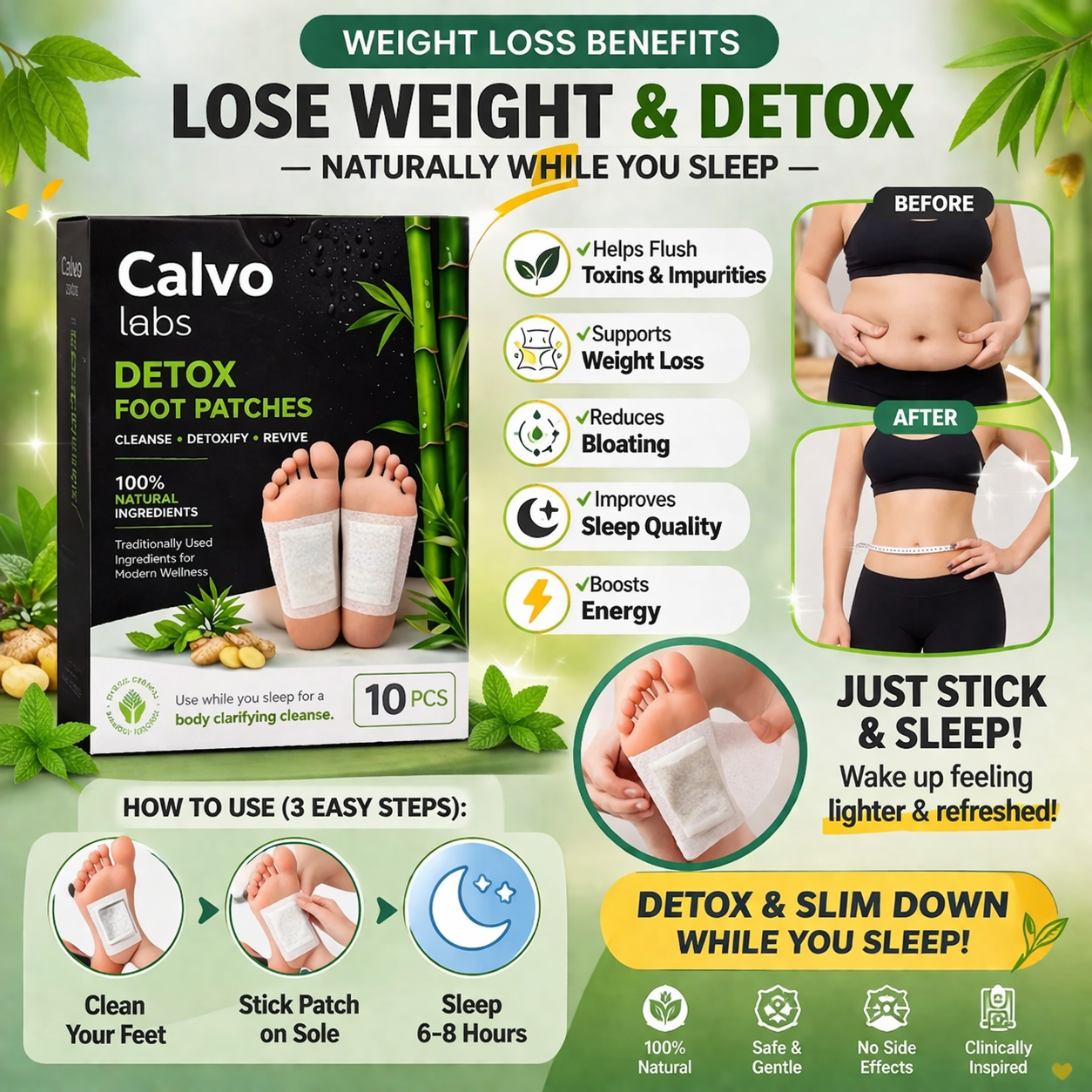CalvoLab™ Herbal Natural Detox Foot Patches